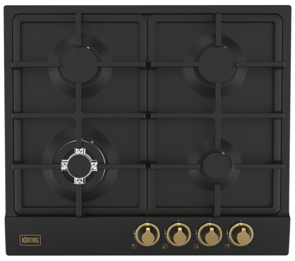 KORTING   варочная панель газовая   HG 661 CTGN  черный, золото     ///////////////