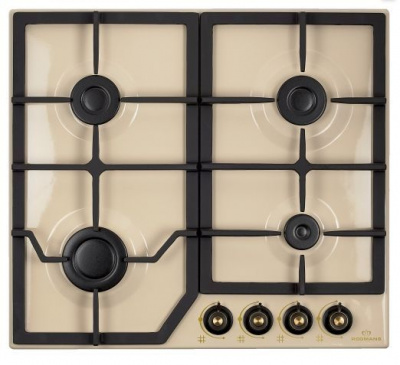 RODMANS  варочная панель газовая   BHG 6403 TDS G OW     беж.,золото     НОВИНКА