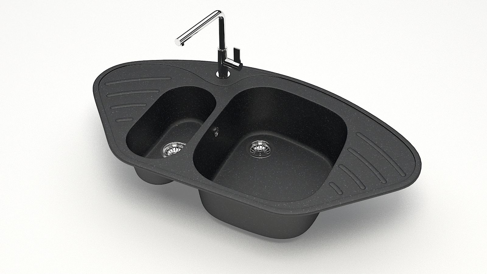 ZETT lab   мойка для кухни   23     угловая 945*500   (без сифона)