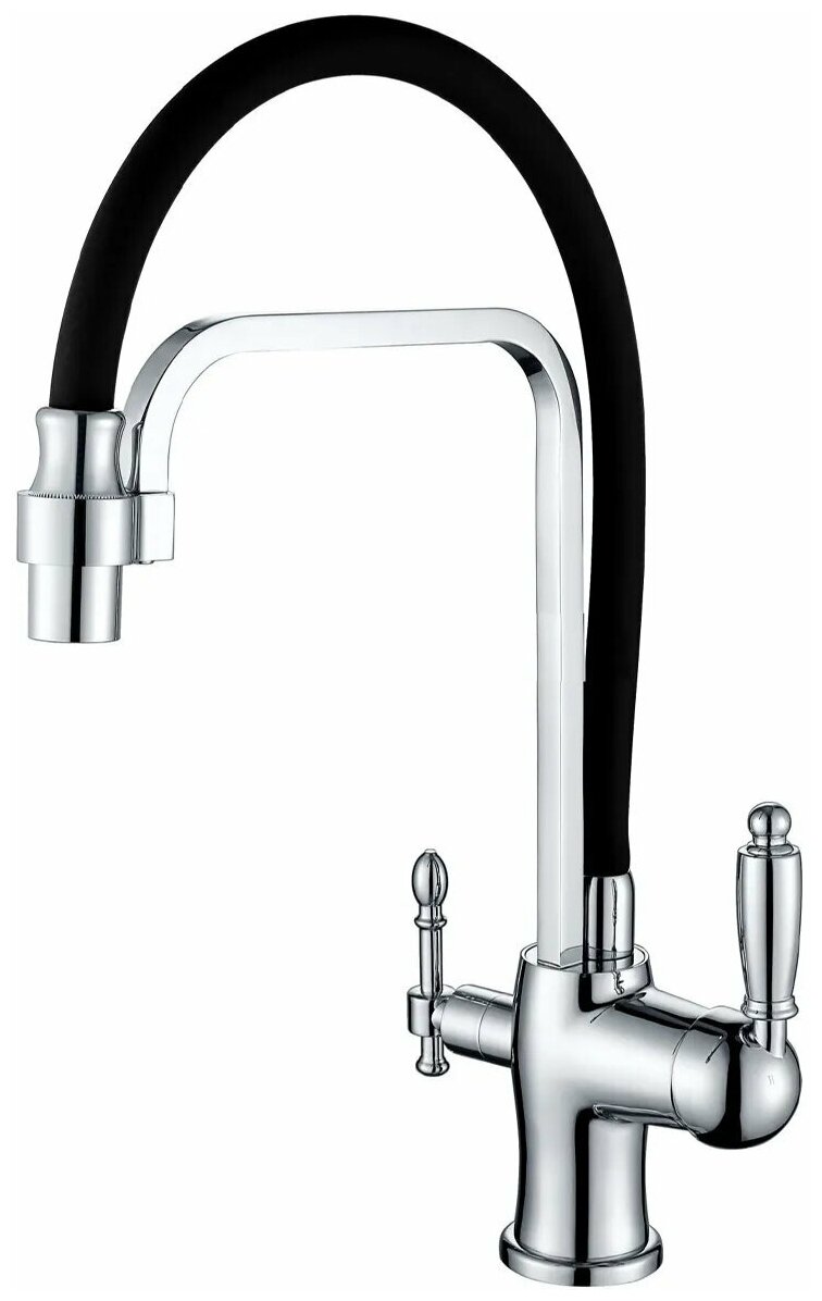 KERN смеситель для кухни 2084 хром / black   +фильтр   /8  _