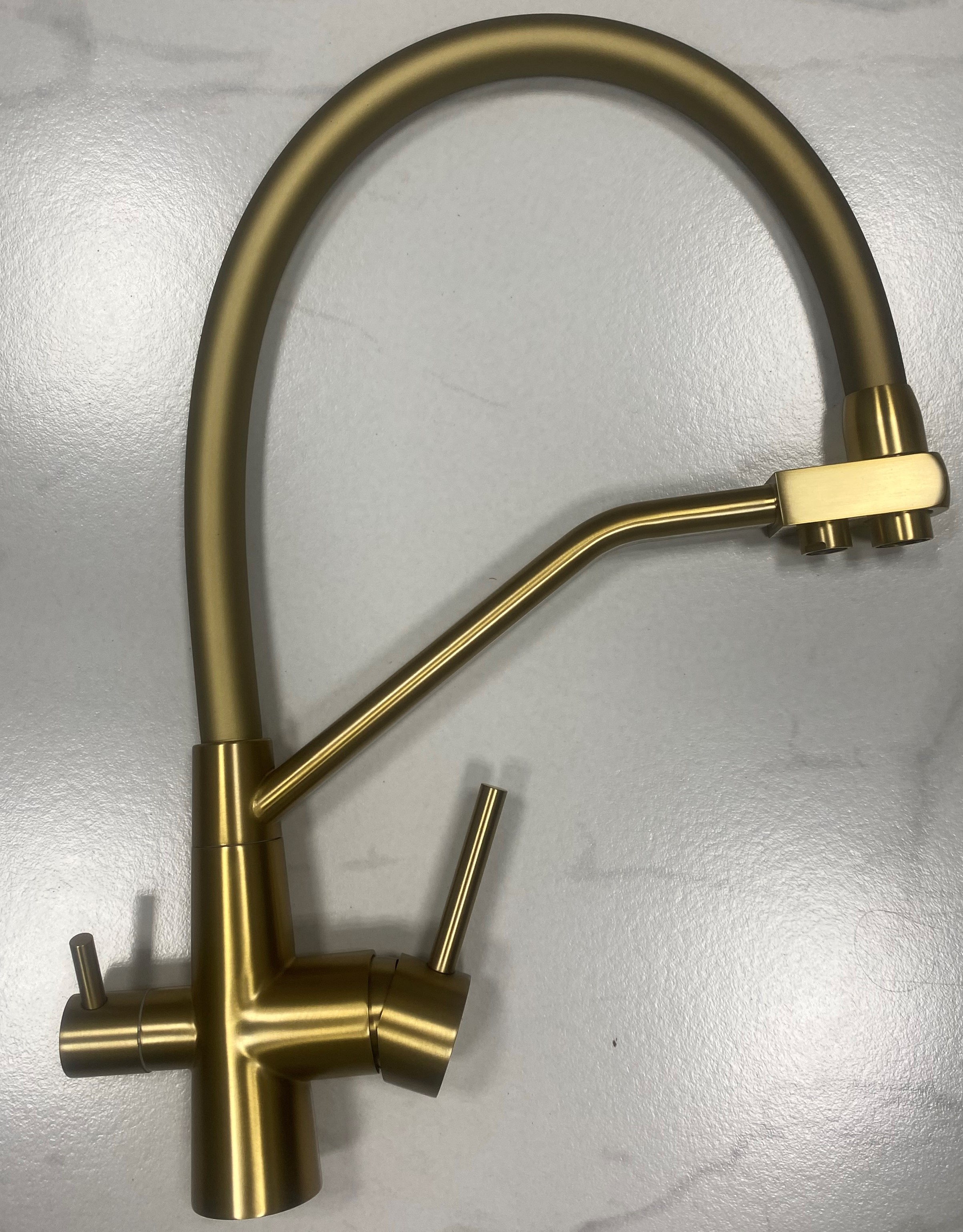 FABIA-Lux   смеситель для кухни FL 6   бронза/злт.шланг + фильтр   