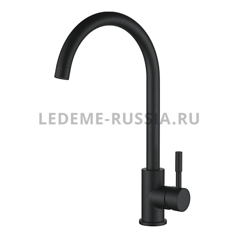 LEDEME   смеситель д\кухни  L 4998 B-3  черный     ////////     