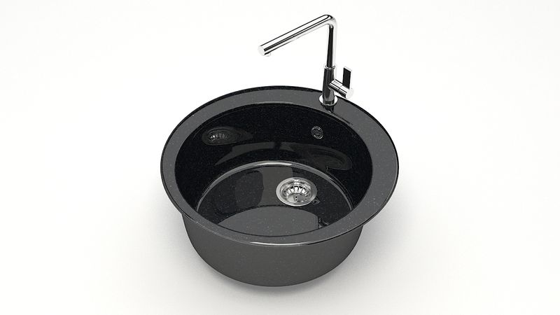 MARR BERGG lab   мойка для кухни глян.   Браун 510    круглая   (без сифона)