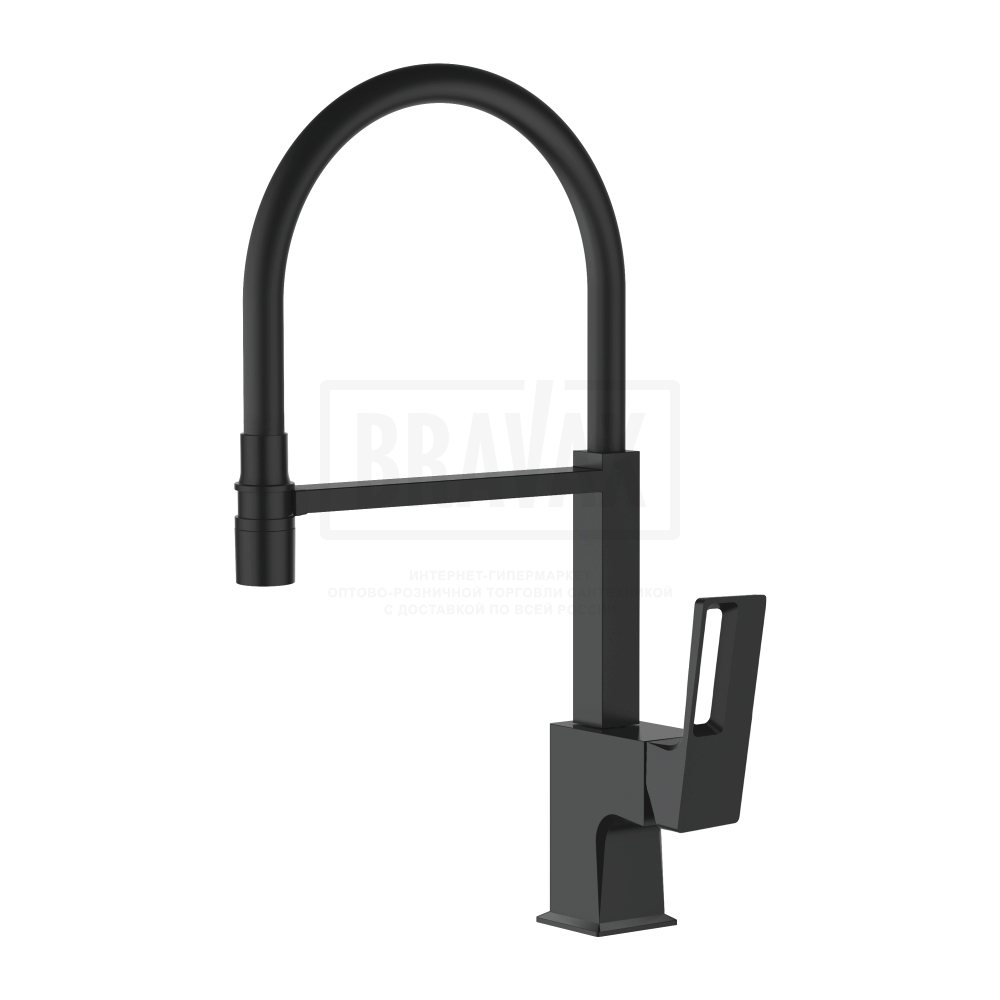 LEDEME смеситель д\кухни  L 4092B-2  черный   /8 _