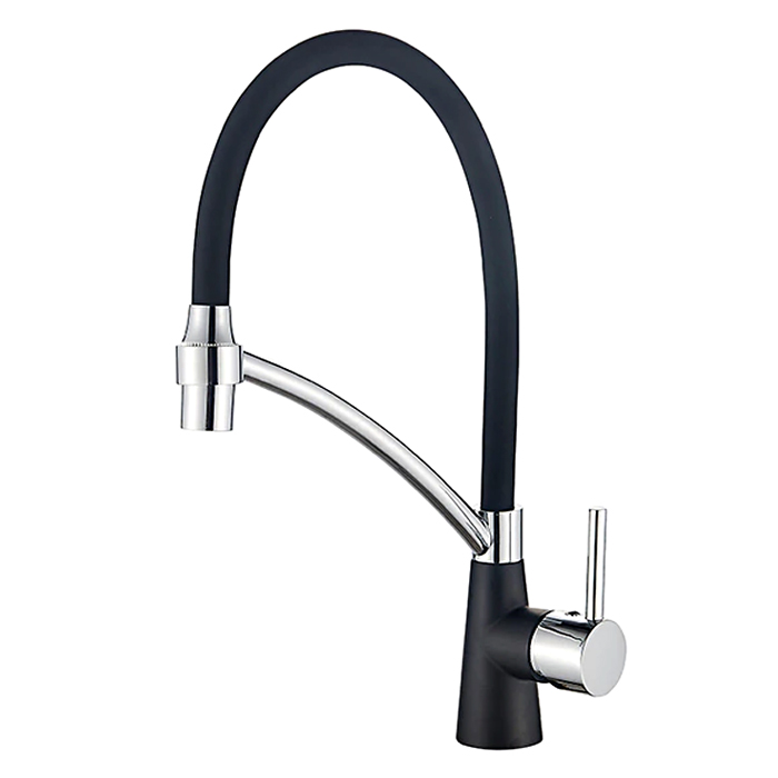 LEDEME   смеситель д\кухни  L 4399 B -2  чёрный+чёрный   /10   