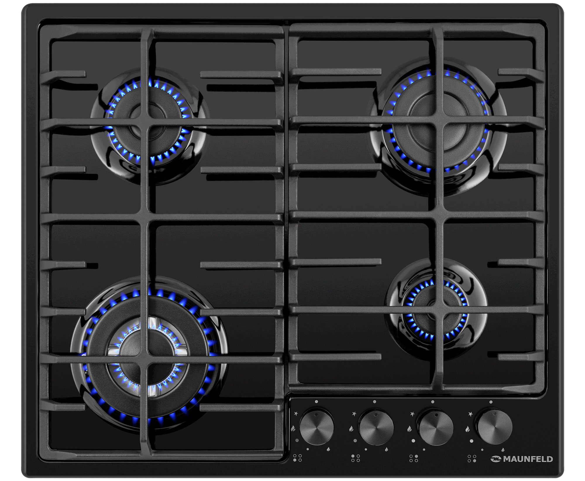 MAUNFELD  варочная панель газовая     EGHE  64.63 CB2/Gчерн.,эмаль, чугун, экспресс