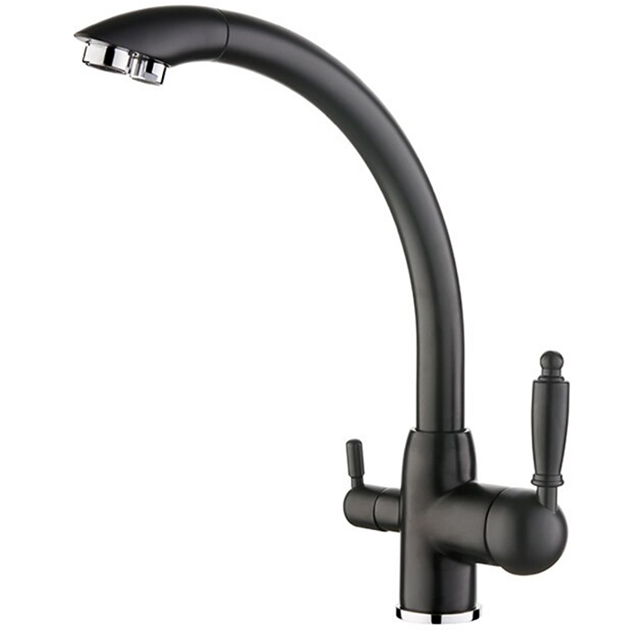 LEDEME смеситель д\кухни  L 4455 F-3  чёрный   /10 _   