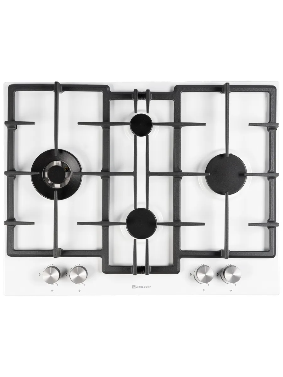 AXELDORF варочная панель метал GH-0617-3 WHITE LUXE   бел/хром,ромб _