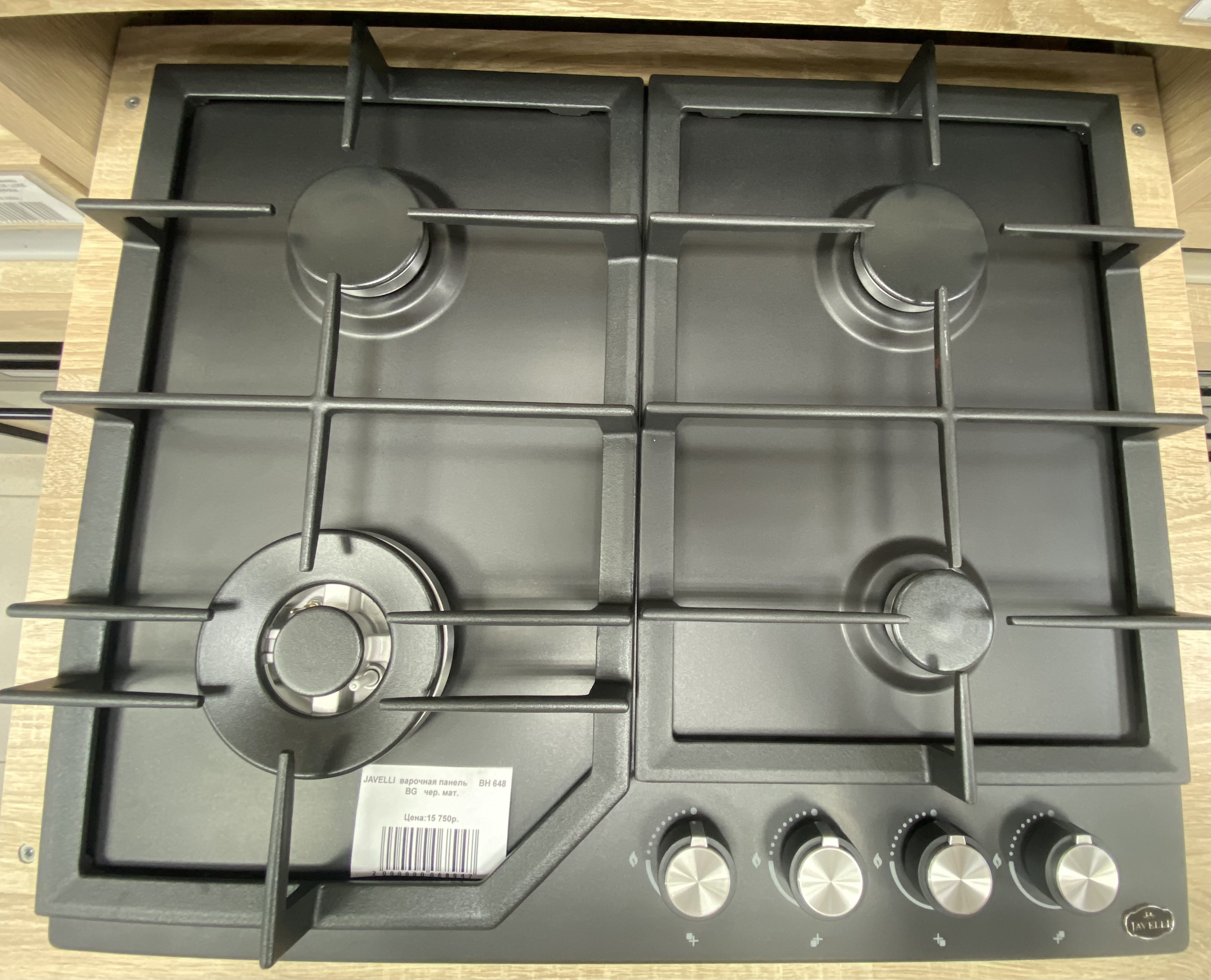 JAVELLI  варочная панель     BH 648 BG  эмаль,черн. мат.