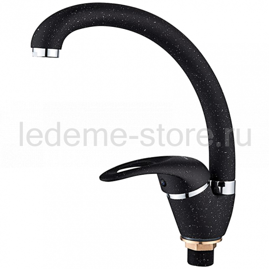 LEDEME   смеситель д\кухни  L 5902 F  черный   /8        
