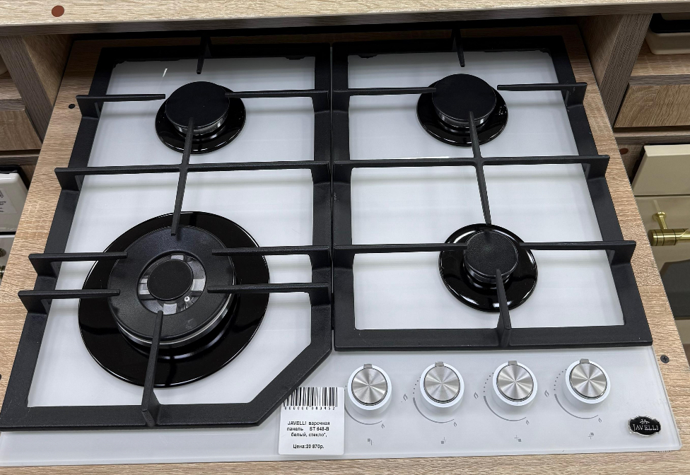 JAVELLI  варочная панель     ST 648-В  стекло,белый