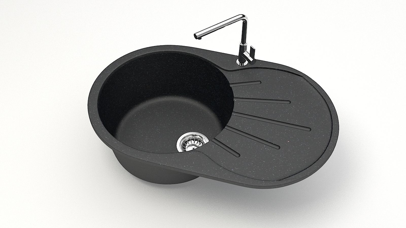 ZETT lab   мойка для кухни   110     овальная, 730*450   (без сифона)