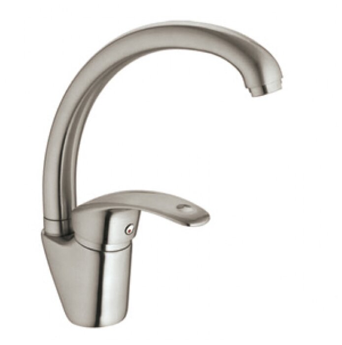 смеситель кухонный  F 4121-5 (смес."боковой" сатин)          *10     