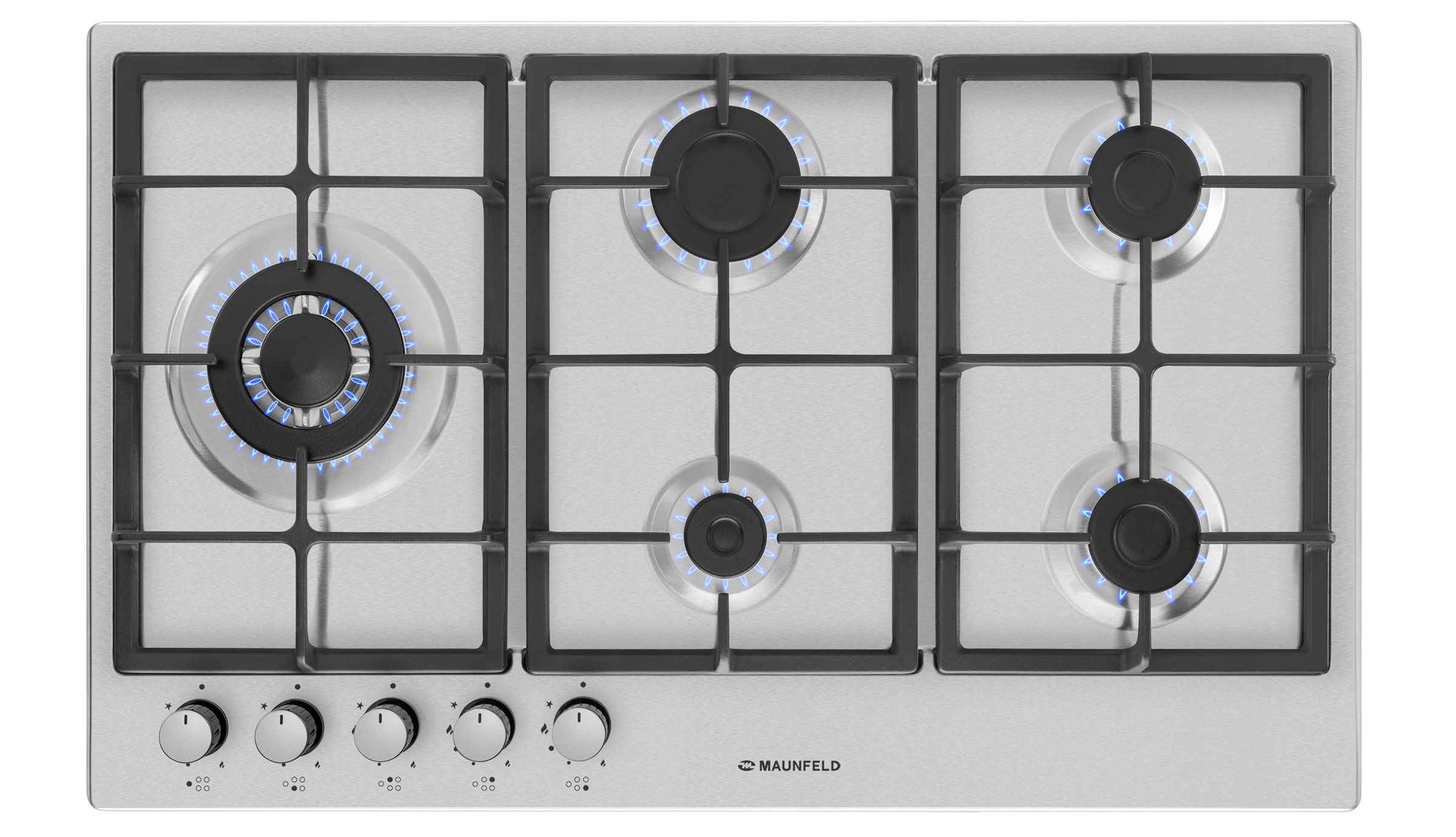 MAUNFELD  варочная панель газовая 90см     EGHS  95.33  CS/G   нерж.  _