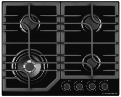 KUPPERSBERG  варочная панель газовая   FG 63 B    черн./стекло