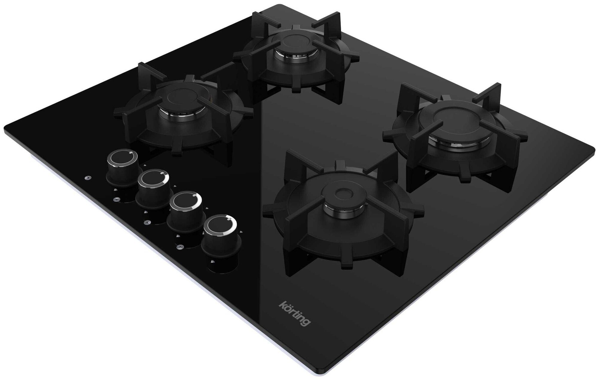 KORTING варочная панель газовая   HGG 6420 CN   черн.,стекло _