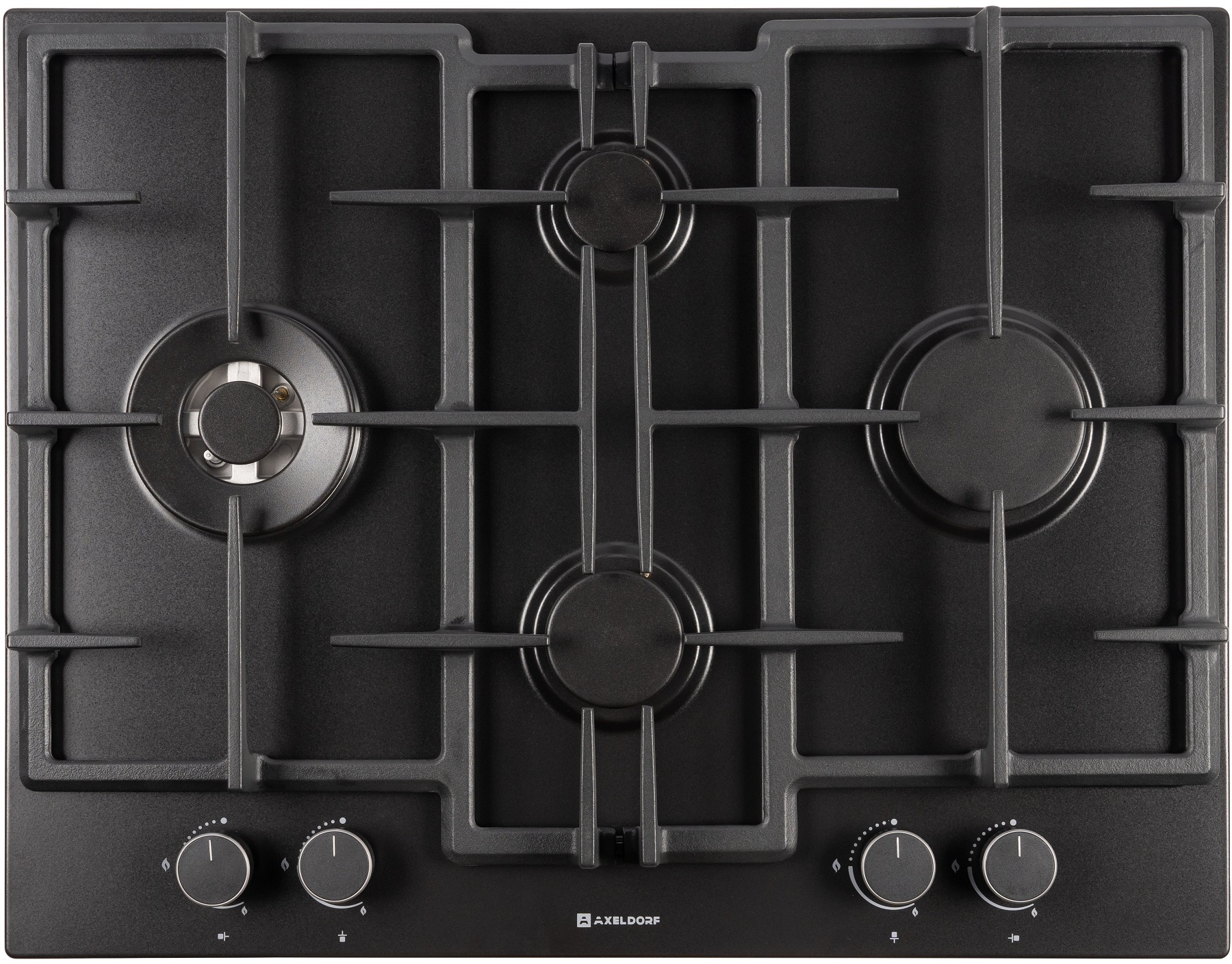 AXELDORF* варочная панель метал. GH-0617-2 BLACK LUXE   черн/черн,ромб   