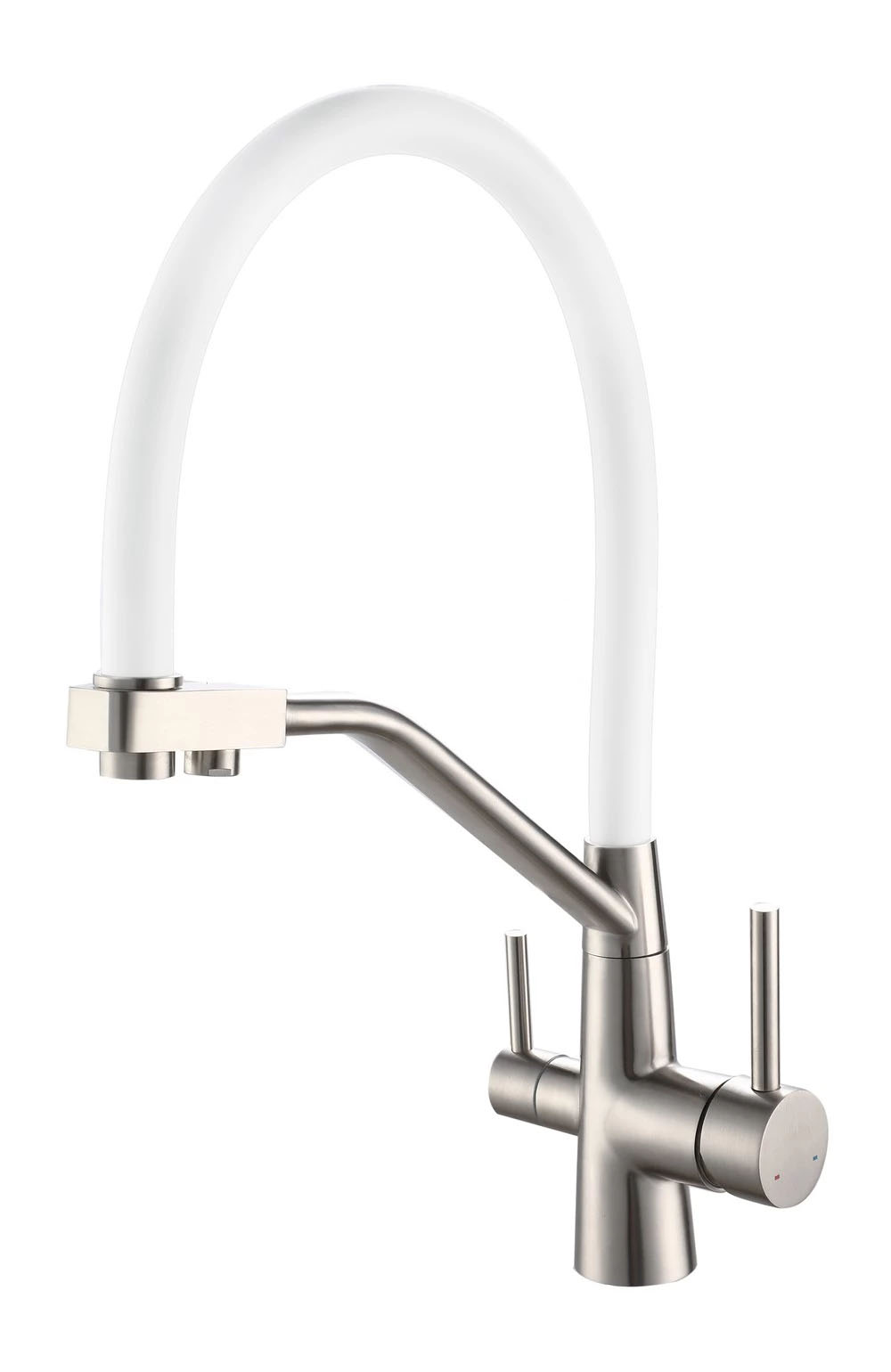 KAISER  смеситель для кухни  Viko   5854    бел./сереб.   +чистая вода  +++