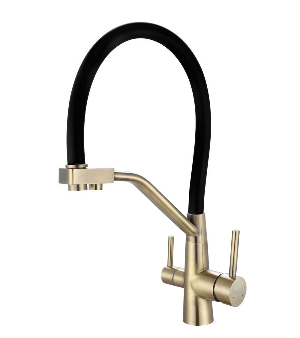 KAISER  смеситель для кухни  Viko   5832    чер./брон.   +чистая вода  +