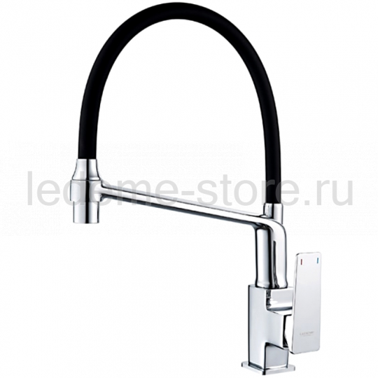 LEDEME   смеситель д\кухни  L 4078- 2  черный+хром        