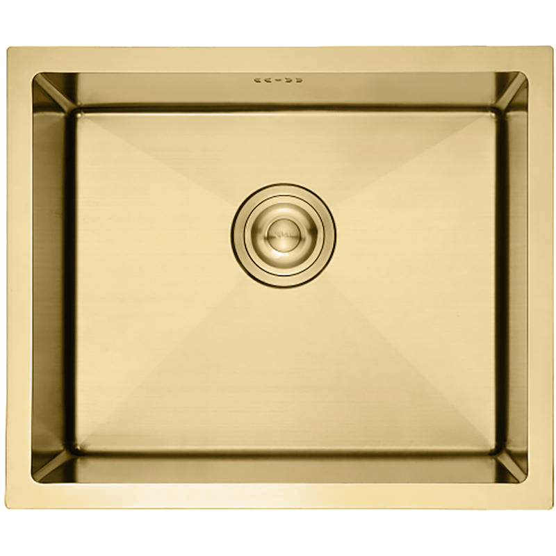 LEDEME  кухонна мойка  RK 35043 G  (500*430)   золото, подстольная   /5