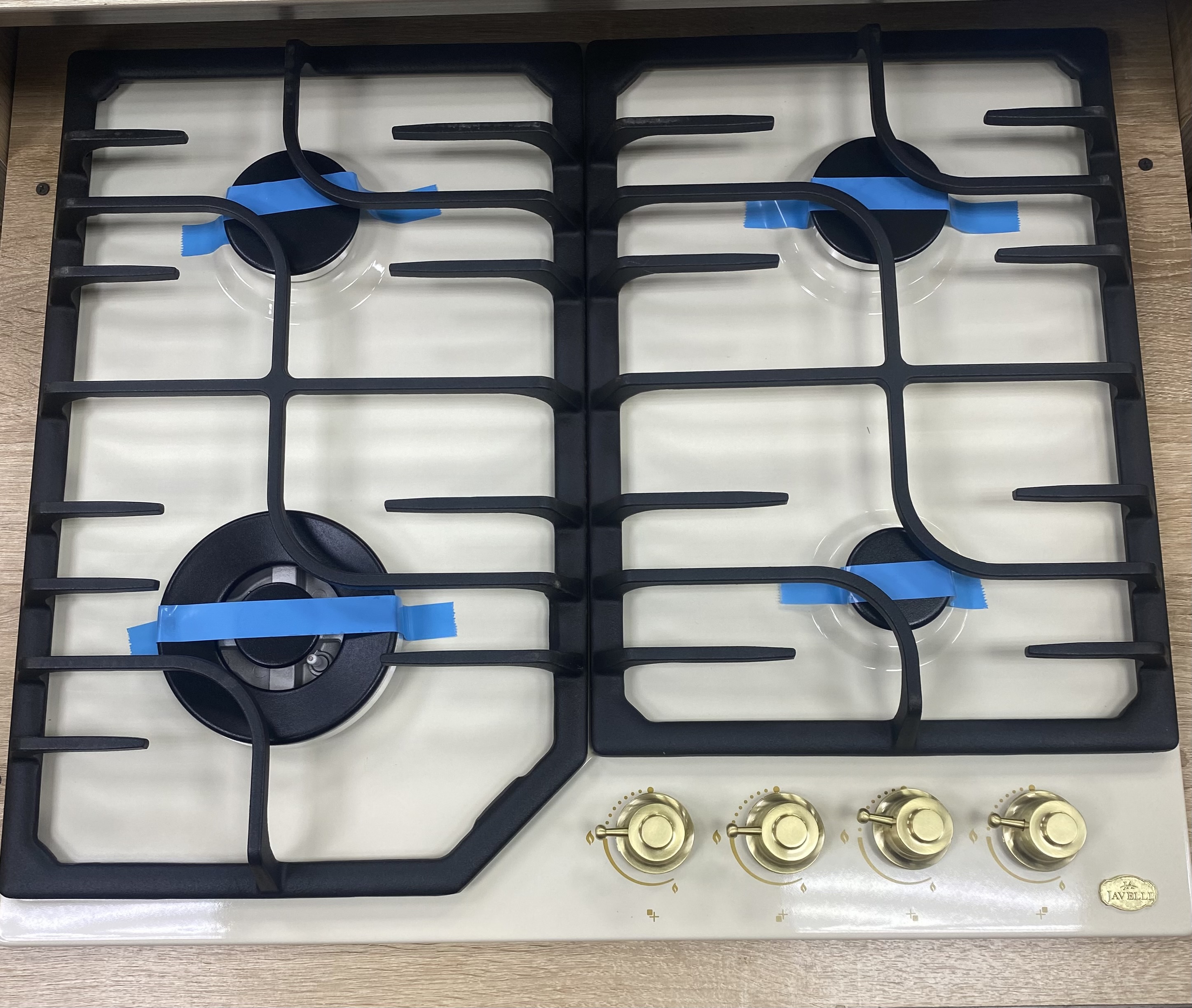 JAVELLI  варочная панель     BH 643 CG  эмаль,беж./золото