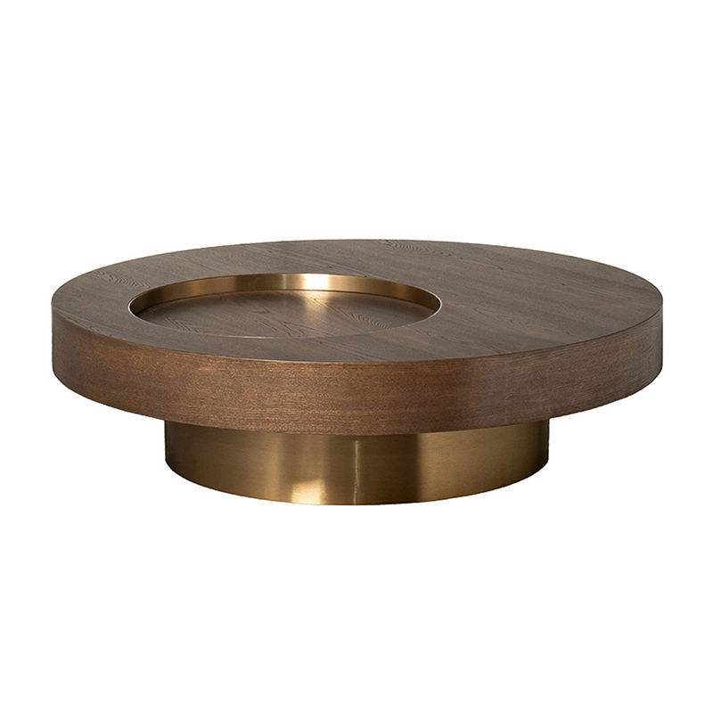 Стол журнальный круг. темный шпон  ( d110*30см)