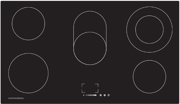 KUPPERSBERG варочная панель стеклокерамика 90см   EMS 901    черная _   снято с пр-ва
