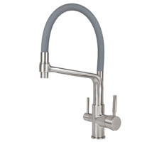 KAISER  смеситель для кухни  Viko   5608    серый/сереб.   +чистая вода      8* ++