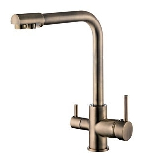 смеситель кухонный + фильтр   R 43053-4 бронза          *10         