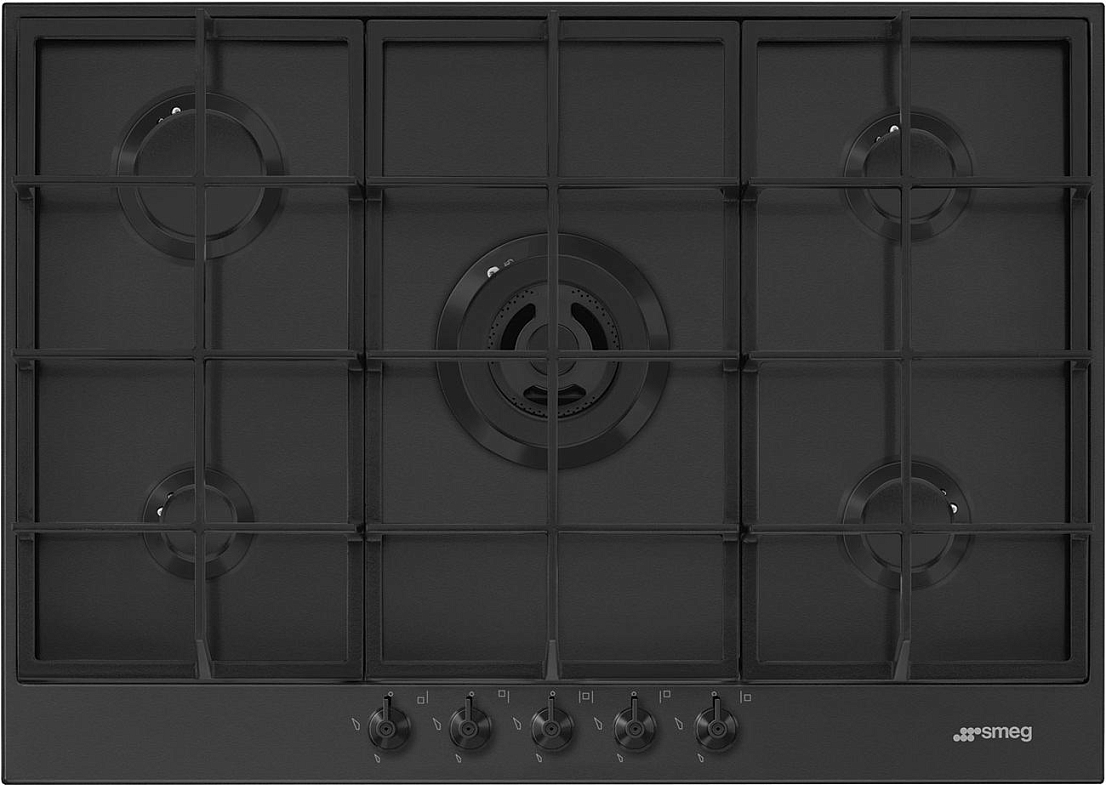 SMEG  варочная панель газовая классик 70см  PX 375 MB   черн.